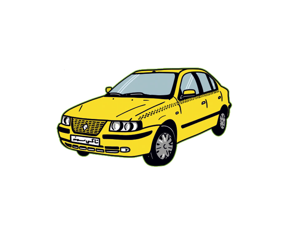 مگنت برجسته تاکسی سمند  زرد