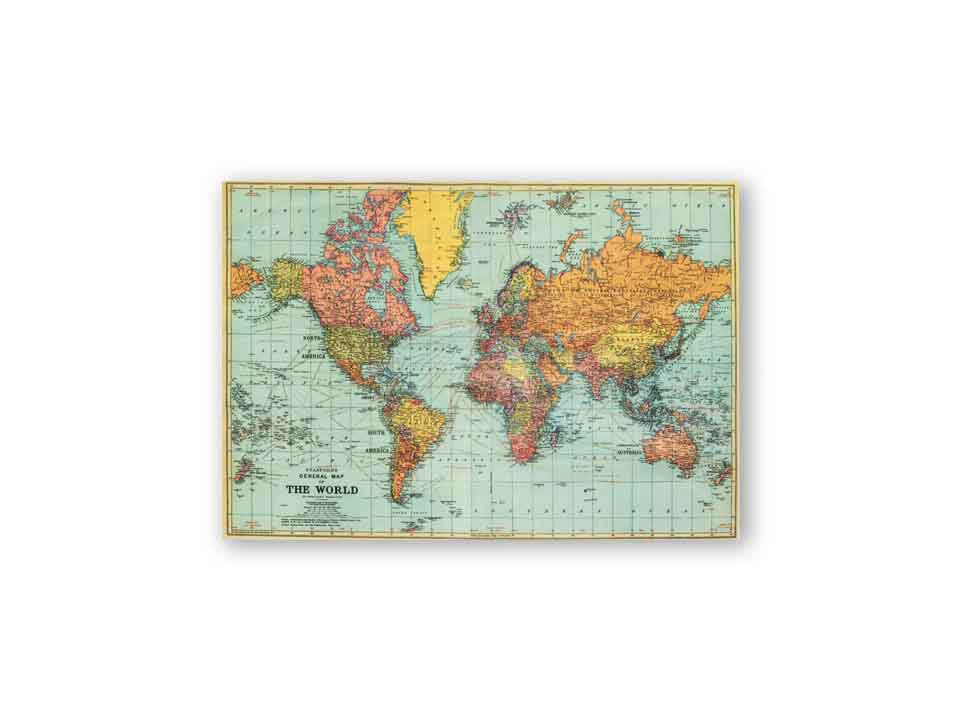 نقشه مخملی جهان کد ۳ - سایز کوچک